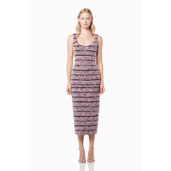 ELLIATT COLLECTIVE EURODANCE DRESS  knit midi dress size S NWT$350 - Picture 3 of 9